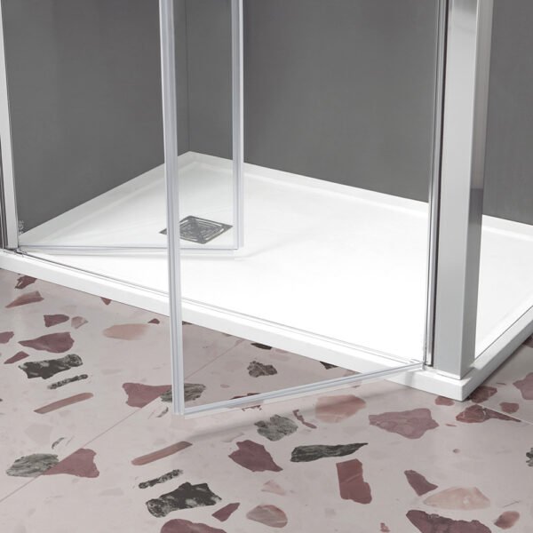 Box doccia angolare porta saloon per arredo bagno, vista alternativa, NSALOON Tamanaco – Tuttidea