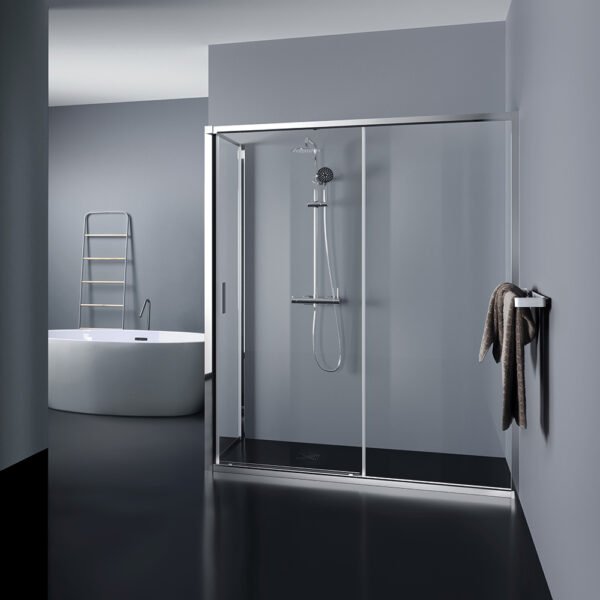 Box doccia angolare porta scorrevole per arredo bagno, vista principale, EASYPSC50 Tamanaco – Tuttidea