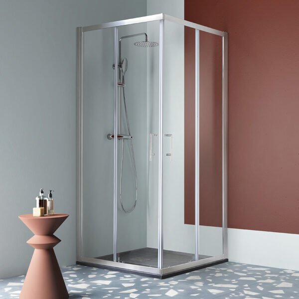 Box doccia angolare porte scorrevoli per arredo bagno, vista alternativa, ECOLATO Tamanaco – Tuttidea