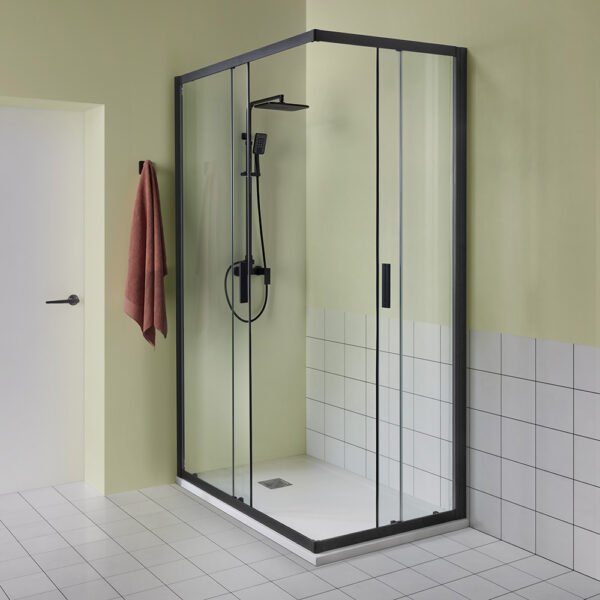 Box doccia angolare porte scorrevoli per arredo bagno, vista principale, RAPID Tamanaco – Tuttidea