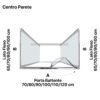 Box doccia centro parete porta a soffietto per arredo bagno, vista aggiuntiva 3, FPS30 Tamanaco – Tuttidea