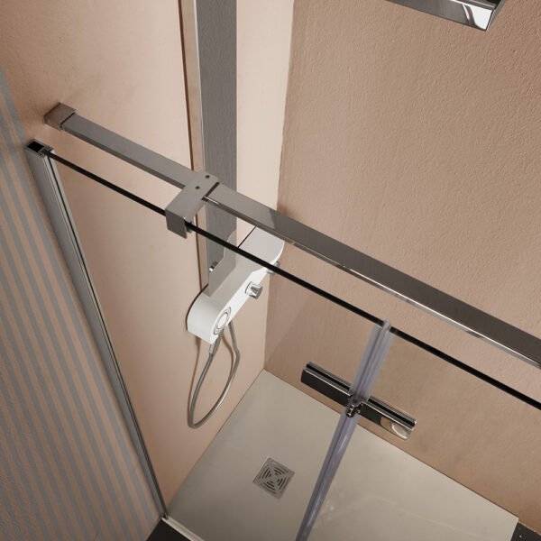 Box doccia nicchia porta battente per arredo bagno, vista alternativa, 8MILL INFINITY Tamanaco – Tuttidea