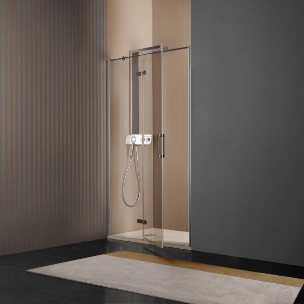 Box doccia nicchia porta battente per arredo bagno, vista principale, 8MILL Infinity Tamanaco – Tuttidea