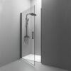 Box doccia nicchia porta battente per arredo bagno, vista principale, SWING NERA Tamanaco – Tuttidea