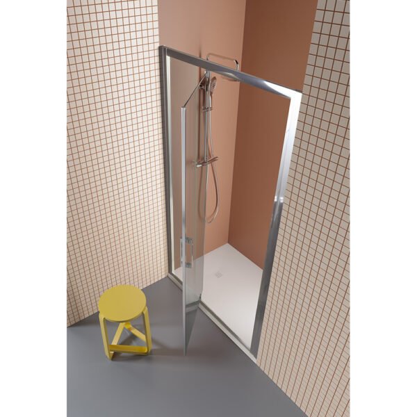 Box doccia nicchia porta battente per arredo bagno, vista principale, FPB40 Tamanaco – Tuttidea