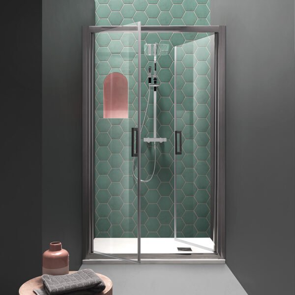Box doccia nicchia porta saloon per arredo bagno, vista principale, FPSL60 Tamanaco – Tuttidea
