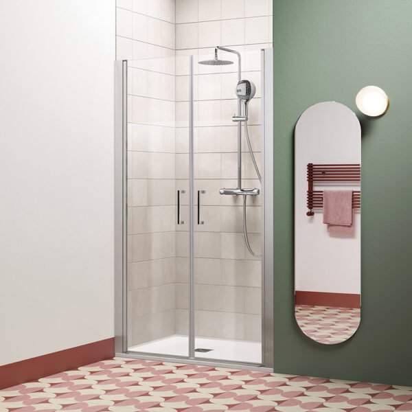 Box doccia nicchia porta saloon per arredo bagno, vista principale, NSALOON Tamanaco – Tuttidea