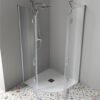 Box doccia semicircolare porta battente per arredo bagno, vista alternativa, TVB61 Tamanaco – Tuttidea