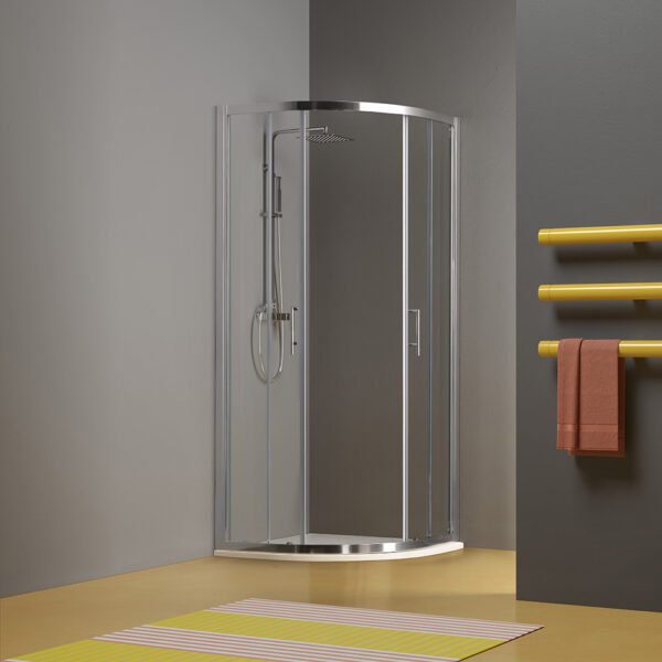 Box doccia semicircolare porte scorrevoli per arredo bagno, vista principale, ECO SEM Tamanaco – Tuttidea