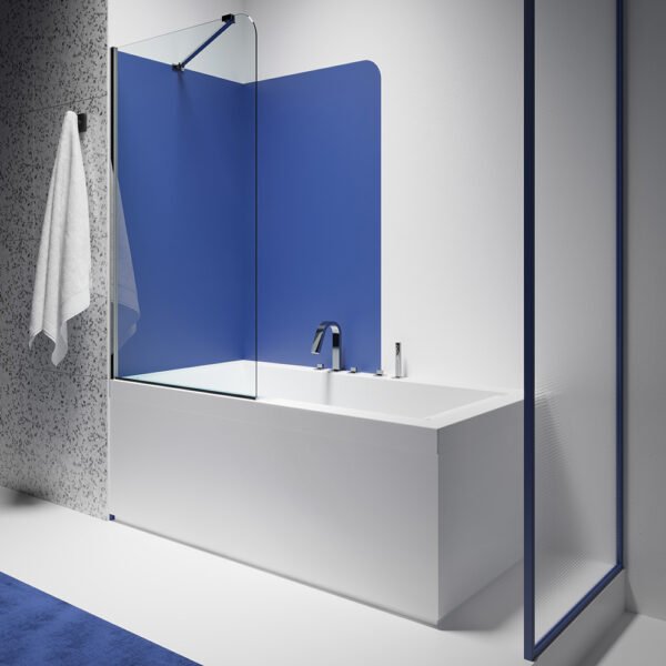 Box doccia sopravasca anta fissa per arredo bagno, vista principale, TVS50 Tamanaco – Tuttidea