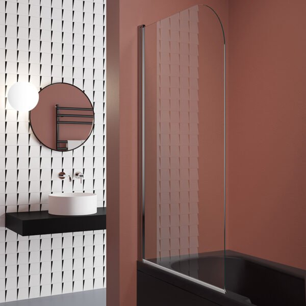Box doccia sopravasca anta mobile per arredo bagno, vista principale, TVS51 Tamanaco – Tuttidea