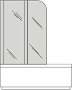 Box doccia sopravasca due ante ripiegabili per arredo bagno, miniatura, TVS52 Tamanaco – Tuttidea