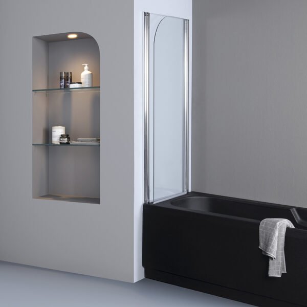 Box doccia sopravasca due ante ripiegabili per arredo bagno, vista principale, TVS52 Tamanaco – Tuttidea