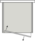 Box doccia tre lati centro parete con porta battente 70/80/90 cm per arredo bagno, miniatura, FPB40 Tamanaco – Tuttidea