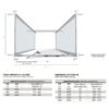 Box doccia tre lati centro parete con porta battente 70/80/90 cm per arredo bagno, vista aggiuntiva 4, FPB40 Tamanaco – Tuttidea