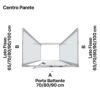 Box doccia tre lati centro parete con porta battente 70/80/90 cm per arredo bagno, vista aggiuntiva 5, FPB40 Tamanaco – Tuttidea