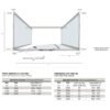 Box doccia tre lati centro parete con porta battente per arredo bagno, vista aggiuntiva 4, FPB40 Tamanaco – Tuttidea