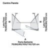 Box doccia tre lati centro parete con porta saloon per arredo bagno, vista aggiuntiva 2, NSALOON Tamanaco – Tuttidea