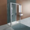 Box doccia tre lati centro parete porta saloon per arredo bagno, vista principale, FPSL60 Tamanaco – Tuttidea