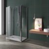 Box doccia tre lati centro parete con porta saloon per arredo bagno, vista principale, NSALOON Tamanaco – Tuttidea