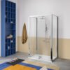Box doccia tre lati centro parete con porta scorrevole per arredo bagno, vista principale, PSCQUICK Tamanaco – Tuttidea