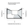 Box doccia tre lati centro parete con porte scorrevoli per arredo bagno, vista alternativa, Rapid Tamanaco – Tuttidea