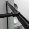 parete doccia walk in profili neri per arredo bagno, vista alternativa, 8PAR53W Tamanaco – Tuttidea