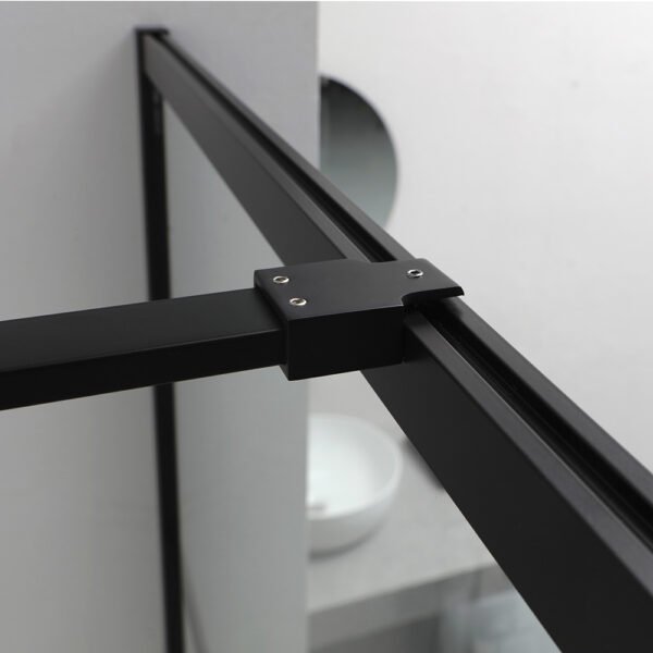 parete doccia walk in profili neri per arredo bagno, vista alternativa, 8PAR53W Tamanaco – Tuttidea