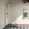 parete doccia walk in vetro bronzo per arredo bagno, vista principale, N8PAR53 Tamanaco – Tuttidea