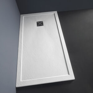 Piatto doccia rettangolare o quadrato in marmo resina H 3,3 cm Collezione Flat C/Bordo Tamanaco