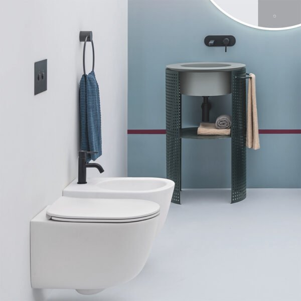 Lavabo in ceramica rotondo Skyland AXA Ceramica per arredo bagno – Tuttidea