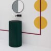 Mobile bagno a terra in legno laccato con lavabo rotondo convesso Skyland AXA Ceramica per arredo bagno – Tuttidea