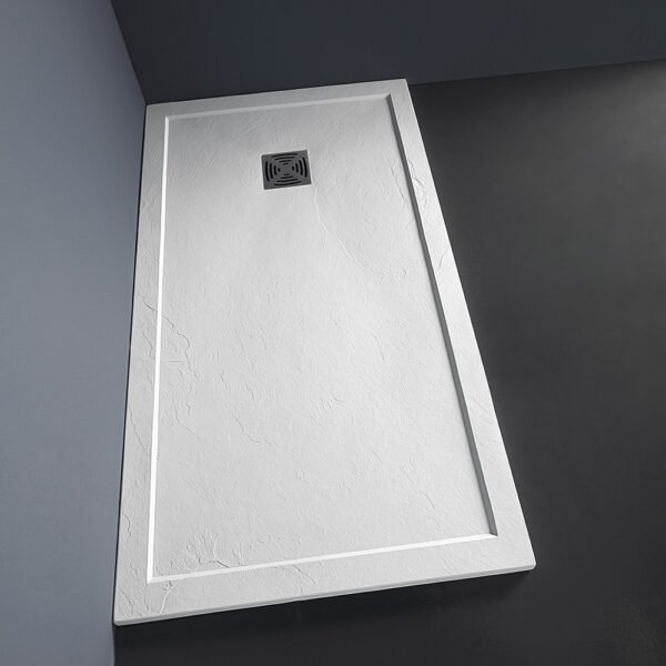 Piatto doccia Flat Bordo marmo resina Tamanaco, vista aggiuntiva 3, per arredo bagno – Tuttidea