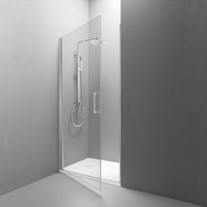 Box doccia Nicchia porta battente vetro temperato da 6mm Collezione SWING ALLUMINIO Tamanaco