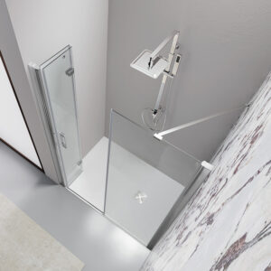 Box doccia Nicchia porta a soffietto vetro temperato da 6mm Collezione TPS35 Tamanaco