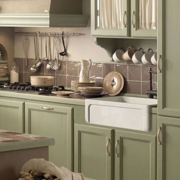Lavello da cucina in ceramica Yorkshire Hannah Glasse Kerasan, vista principale, per arredo cucina – Tuttidea