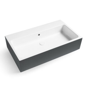 Camaleo lavabo in ceramica Bicolore 60/80/100 x 46 cm Grigio Matt Acquaceramica Colavene