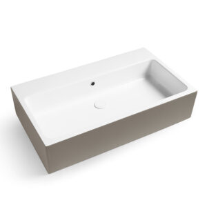 Camaleo lavabo in ceramica Bicolore 60/80/100 x 46 cm Matera Matt Acquaceramica Colavene