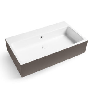 Camaleo lavabo in ceramica Bicolore 60/80/100 x 46 cm Siena Matt Acquaceramica Colavene