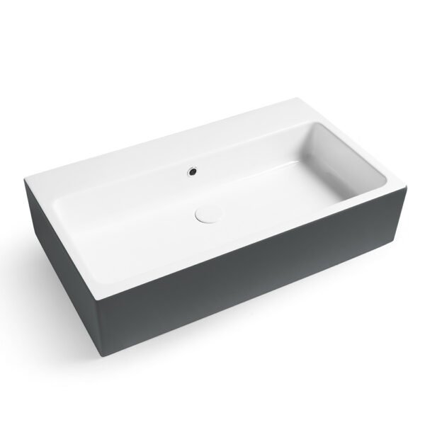 Lavabo bicolore Grigio Matt della Collezione Camaleo Acquaceramica Colavene per arredo bagno – Tuttidea