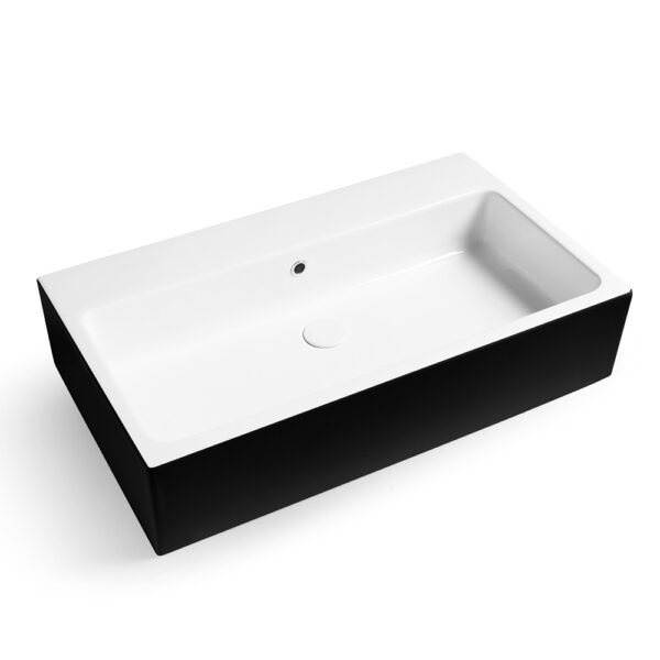 Lavabo bicolore Nero Matt della Collezione Camaleo Acquaceramica Colavene per arredo bagno – Tuttidea