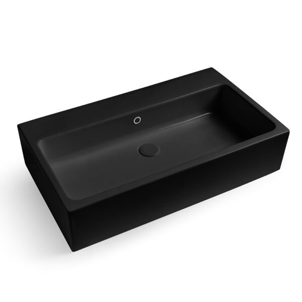 Lavabo in ceramica Nero Matt della Collezione Camaleo Acquaceramica Colavene per arredo bagno – Tuttidea