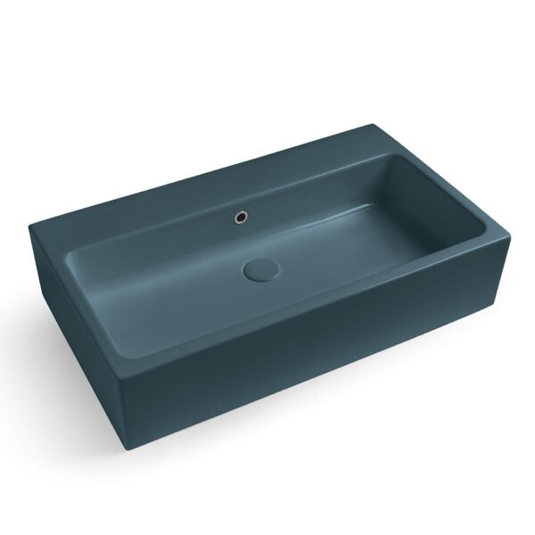 Lavabo in ceramica Petrolio Lucido e Matt della Collezione Camaleo Acquaceramica Colavene per arredo bagno – Tuttidea