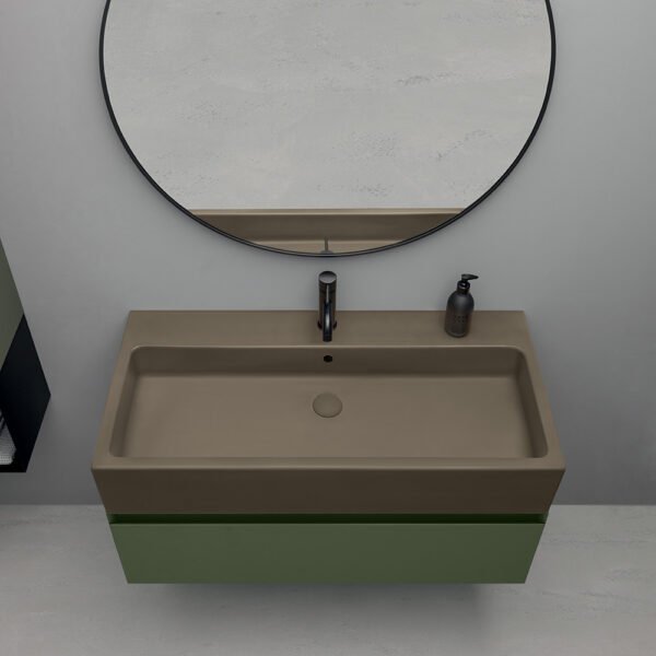 Mobile bagno completo con lavabo in ceramica Collezione Camaleo 8 Acquaceramica Colavene, vista alternativa, per arredo bagno – Tuttidea