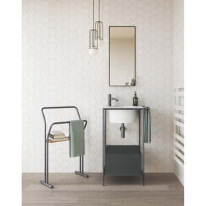 20.20 #5 Lavabo in ceramica con struttura Pilotì Acquaceramica Colavene