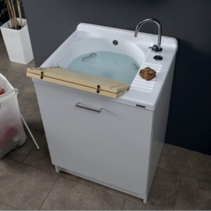 Active Wash Dinamico Mobile lavatoio con sistema vortice cestello portabiancheria 4 colori 65x55xh89 cm Colavene