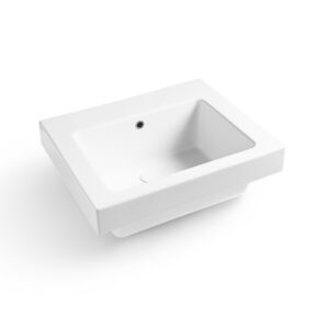 Alaqua lavabo in ceramica Bicolore 60/70 x 50 cm Bianco Matt Acquaceramica Colavene