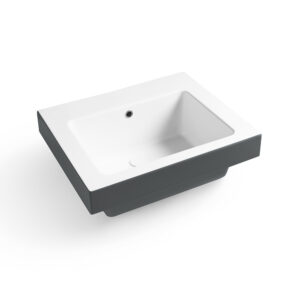 Alaqua lavabo in ceramica Bicolore 60/70 x 50 cm Grigio Matt Acquaceramica Colavene