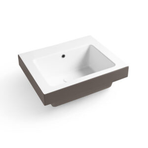 Alaqua lavabo in ceramica Bicolore 60/70 x 50 cm Siena Matt Acquaceramica Colavene