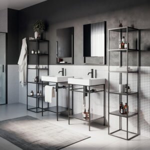Colonna bagno/lavanderia Move in metallo e legno Acquaceramica Colavene